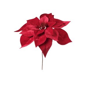 RAMETTO STELLA DI NATALE GRANDE 20CM CON GAMBO CORTO  rosso (Cod. 38993-02)