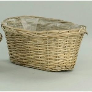 CESTO OVALE VIMINI X 2 VASI D18  (Cod. 25359-01)