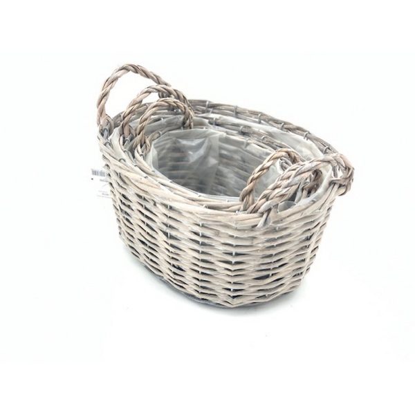 S/3 PZ CESTO SALICE DA 19,5X13X10 A 28X20,5X13,5 CM  (Cod. 39148-01)