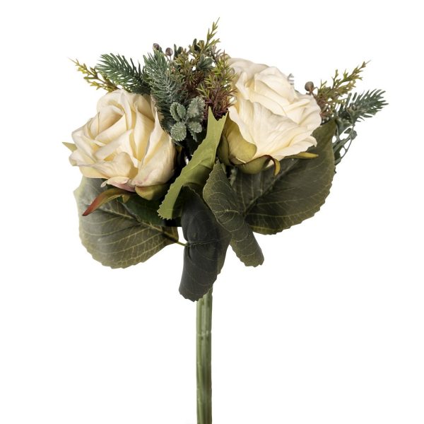 MAZZO ROSA COLOMBIA AUTUNNALE X7  32 CM avorio (Cod. 39138-03)
