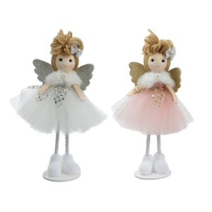DECORAZIONE ANGELO GLITTER H18 CM (1 PZ)  (Cod. 39132-01)