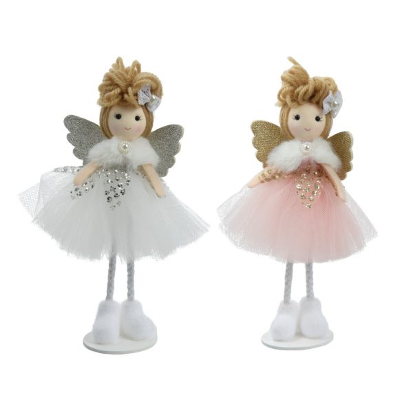 DECORAZIONE ANGELO GLITTER H18 CM (1 PZ)  (Cod. 39132-01)