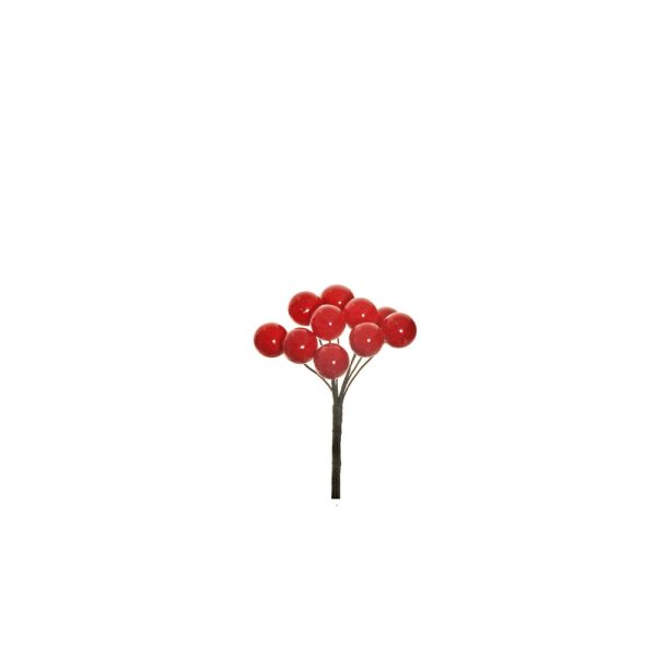 24 PZ PICK BACCHE X10 D12,5 H8 CM rosso (Cod. 34773-01)
