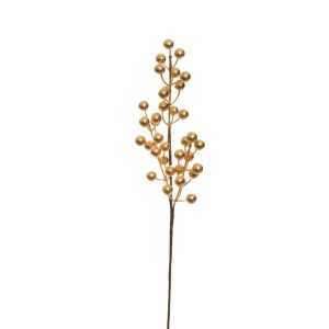 RAMO CORTO BACCHE DORATE 41 CM  (Cod. 39179-01)