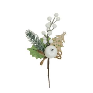 SET 6 PZ. PICK MELE GHIACCIATE, BACCHE E PINO 24 CM  (Cod. 39180-01)