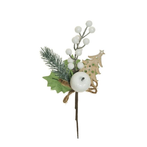 SET 6 PZ. PICK MELE GHIACCIATE, BACCHE E PINO 24 CM  (Cod. 39180-01)