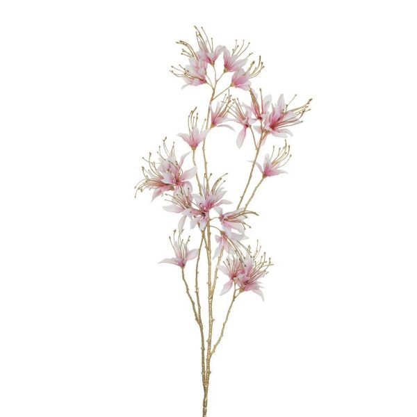 RAMO LUNGO HIBISCUS CON GLITTER BIODEGRADABILE 115 CM rosa (Cod. 39001-02)