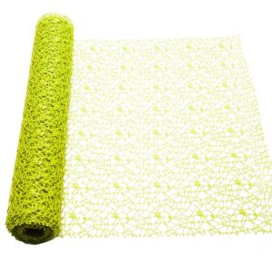 RETINA POLYCOTTON "SPIDER" DECOR MESH CM 48x5MT verde-acido (Cod. 19632-15)