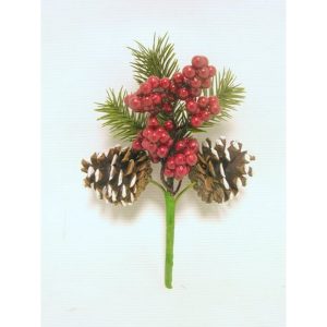 PICK PIGNE E BACCHE 19 CM rosso (Cod. 39053-01)