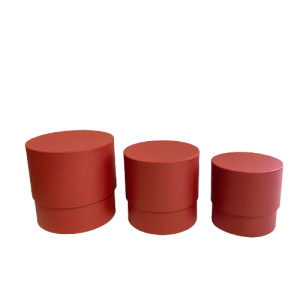 SET 3 PZ. SCATOLE FASHION  16X16- 14X14- 12X12 rosso (Cod. 37608-05)