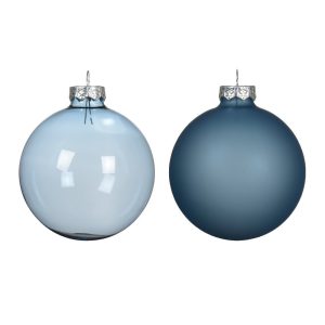 BOX 4 PZ. PALLINE DI NATALE VETRO D8 CM  (Cod. 39234-01)