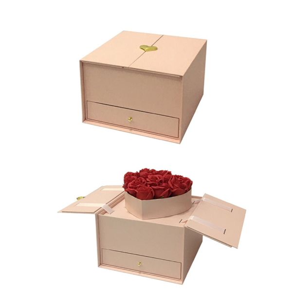 BAULETTO CON CASSETTO 23,5X25X15,5 CM rosa (Cod. 39242-01)