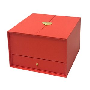 BAULETTO CON CASSETTO 23,5X25X15,5 CM rosso (Cod. 39242-02)
