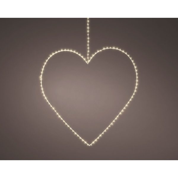CUORE LUMINOSO INDOOR E OUTDOOR 155 LED D58 CM C/TIMER  (Cod. 39252-01)