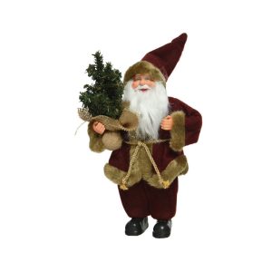 SANTA CLAUS CON ALBERO 20X10X30 CM  (Cod. 39249-01)