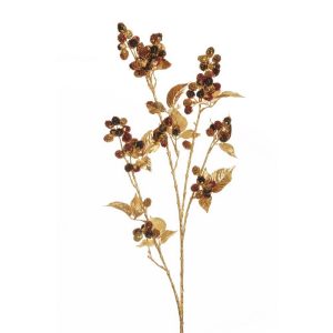 RAMO GELSO FOGLIE DORATE 107 CM  (Cod. 39261-01)