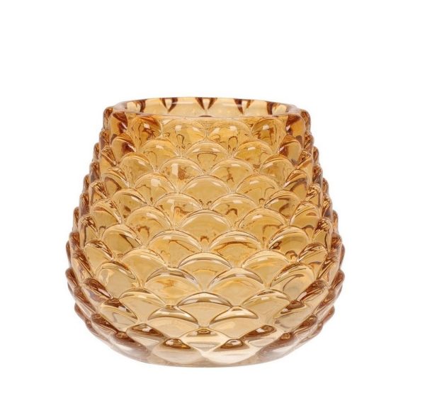 PORTA TEALIGHT VETRO 7X6 CM giallo (Cod. 39276-02)