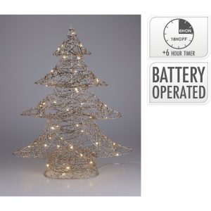 ALBERO CON FILO ORO 60LED 60 CM CON TIMER 6 ORE  (Cod. 39283-01)