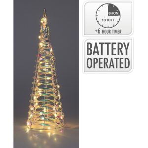 CONO IRIDESCENTE LED 40 CM CON TIMER 6 ORE  (Cod. 39284-01)