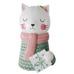 GATTINA PORTAFIORI  12X15 H 26 gattino-con-sciarpa (Cod. 34621-01)