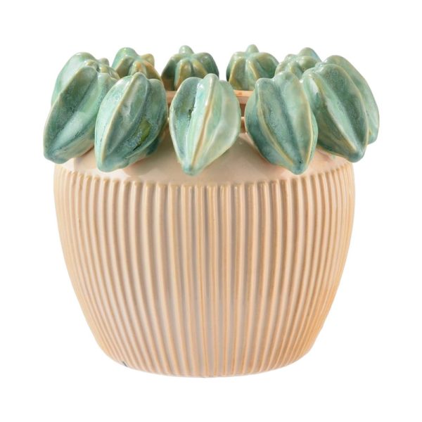 VASO TRENDY CARAMBOLA H20,5 D28,5 CM cipria-azzurro (Cod. 39363-01)