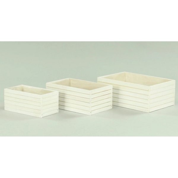 SET 3 PZ. CASSETTA LEGNO DA 20X11XH9 A 28X19XH11 CM  (Cod. 39343-01)