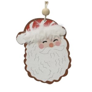 1 PZ. DECORAZIONE NATALIZIA PER ALBERO  0,5X5,5X8 CM babbo-natale (Cod. 39061-01)