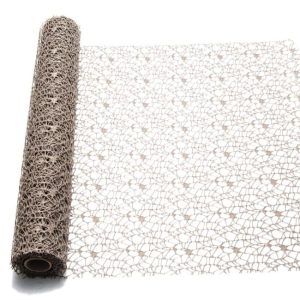 RETINA POLYCOTTON "SPIDER" DECOR MESH CM 48x5MT tortora (Cod. 19632-16)