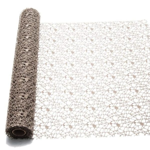 RETINA POLYCOTTON "SPIDER" DECOR MESH CM 48x5MT tortora (Cod. 19632-16)