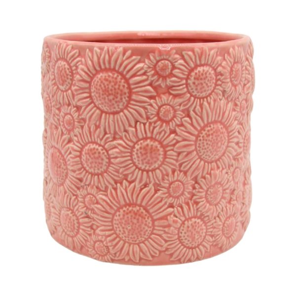 VASO SUN FLOWER CERAMICA H17,7 D19,5 CM rosa (Cod. 39458-03)