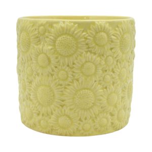 VASO SUN FLOWER CERAMICA H15,4 D17 CM giallo (Cod. 39459-02)