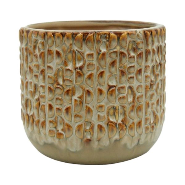 VASO GIZA CERAMICA H10,8 D12,5 CM crema (Cod. 39464-01)