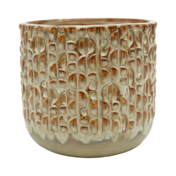 VASO GIZA CERAMICA H13 D14,2 CM crema (Cod. 39465-01)
