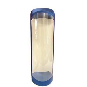SCATOLA PORTAFIORI CON FINESTRA H61X12 CM blu (Cod. 79-01)