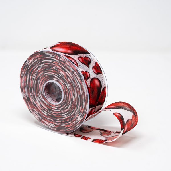 NASTRO HEARTS DECOFIBRA MM.40 25 MT rosso-07 (Cod. 33006-01)