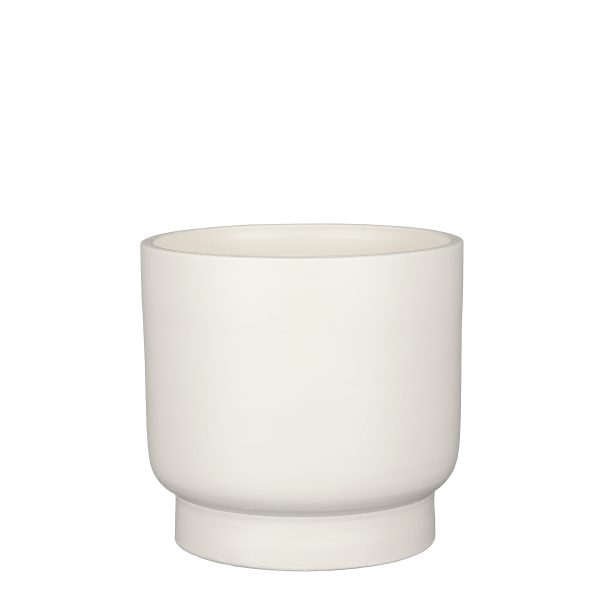 VASO RIVA BASE TONDO H20 D22 CM bianco- (Cod. 39390-01)