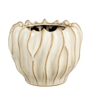 VASO THOM ROTONDO H22 D27,5 bianco (Cod. 39394-02)