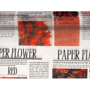 BOBINA DECOFIBRA NEWSPAPER FLOWER MM.510 MT.9 rosso-07 (Cod. 39350-04)