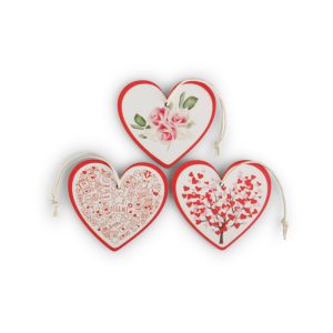 24 PZ. CUORI DA APPENDERE 5X6 CM - (Cod. 39549-01)