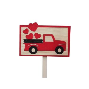 SET 8 PZ. PICK VALENTINE 19 CM rosso (Cod. 39493-01)