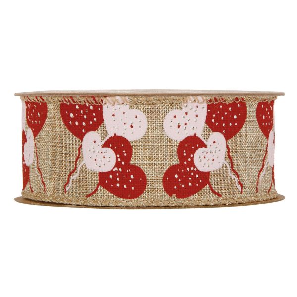 NASTRO CUORI MM40 MT10  natural (Cod. 39522-01)