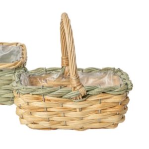 CESTO LEGNO CON MANICO H8X18,5X13 CM naturale (Cod. 39477-01)