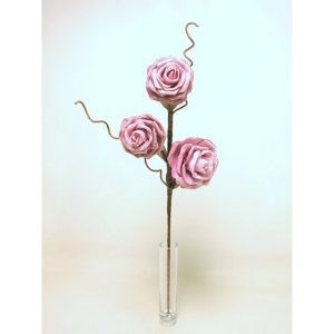 RAMO ROSA IN FOAM CON 3 FIORI 80CM rosa (Cod. 39565-02)