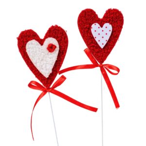 SET 18 PZ. PICK CUORE TESSUTO H40 CM  (Cod. 39445-01)