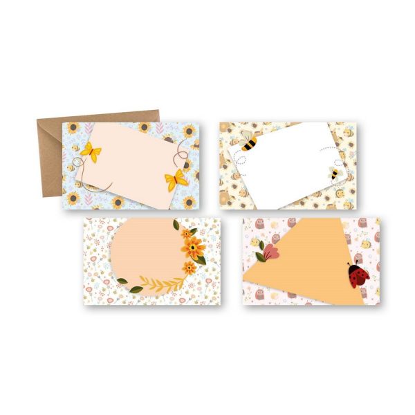 BIGLIETTI + BUSTE 100 PZ SOGGETTI MISTI 11X7 CM fiori--assortiti-336 (Cod. 23969-59)