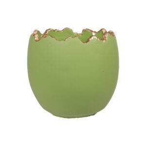VASO CEMENTO FORMA UOVO H12 D12 CM verde (Cod. 39681-03)