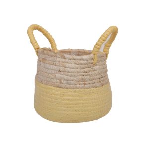 CESTO CON MANICI H15 D15 CM giallo (Cod. 39688-03)