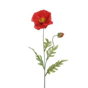 RAMO PAPAVERO E BOCCIOLO 72 CM  (Cod. 39789-01)