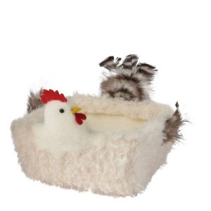 CESTO GALLO QUADRATO 13X13 H11 CM bianco (Cod. 39716-02)