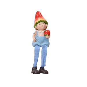 BIMBO TERRACOTTA GAMBE PENZOLANTI 5,5X6,5 H18 CM azzurro (Cod. 39721-02)